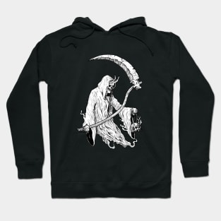 Grim reaper with skull in hand. Hoodie